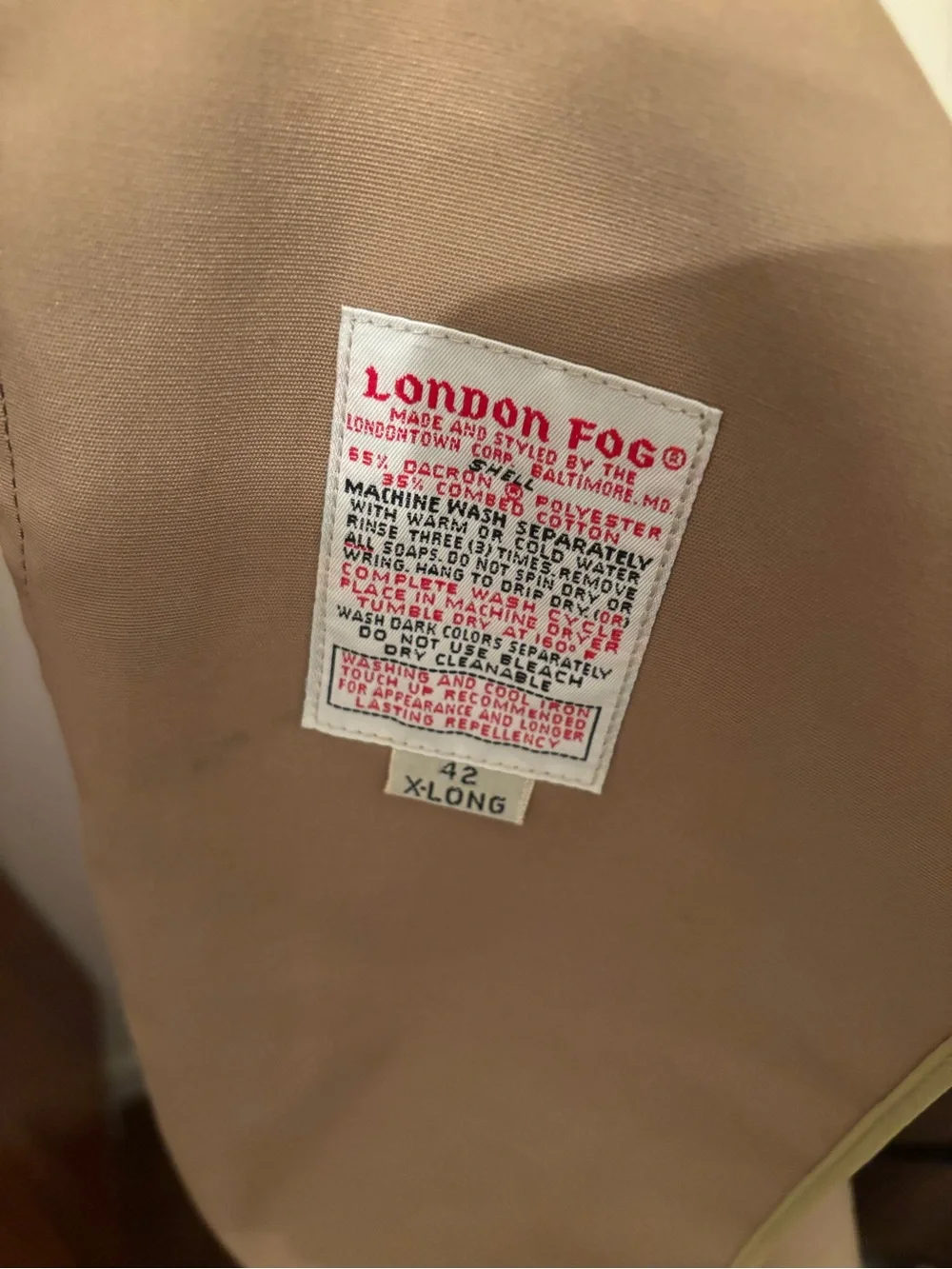 Vintage London Fog maincoats Trench coat 42 long/ L